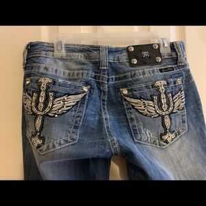 Miss Me Wing Horse Shoe Jean Pants Boot Size 30